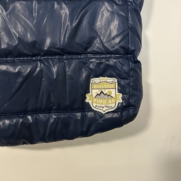 Victoria Secret Pink Puffer Vest Large Trustees Of The University Navy Blue Y2K - Picture 10 of 10